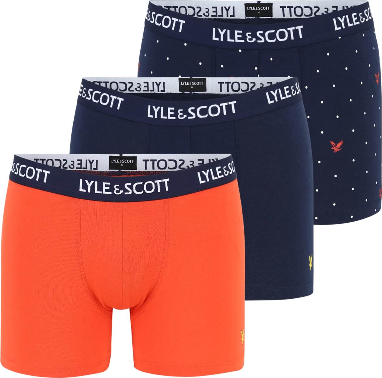 Lyle & Scott Boxerky 'ELLIOT' námořnická modř / humrová / bílá