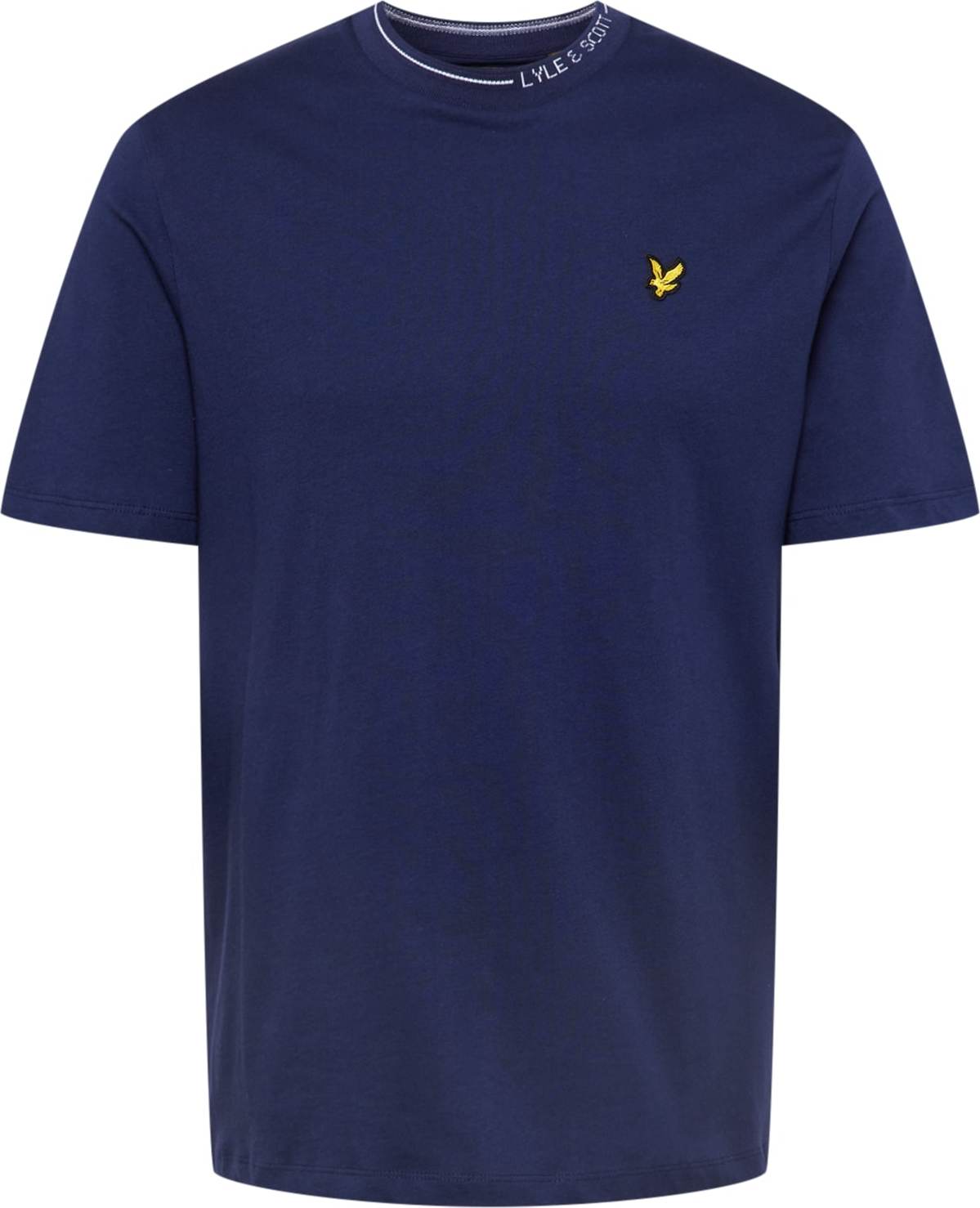 Lyle & Scott Tričko tmavě modrá / limone / světle šedá