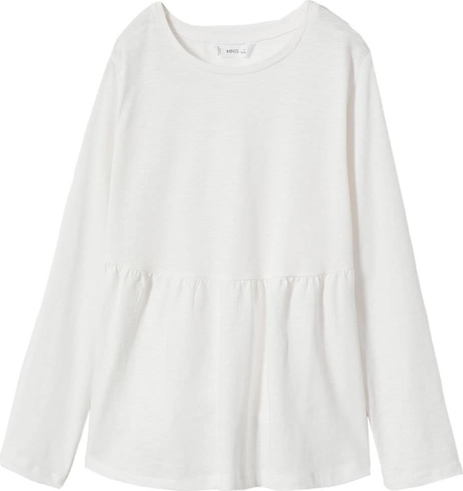 MANGO KIDS Tričko 'PEPLUM' bílá