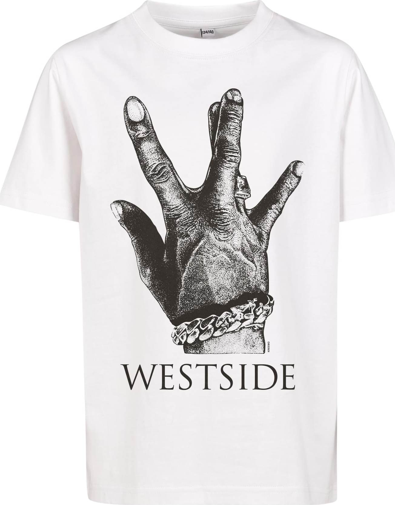 Mister Tee Kids Tričko 'Westside' tmavě šedá / černá / offwhite