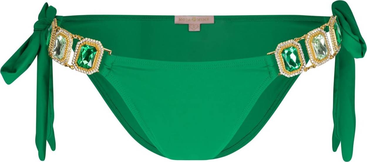 Moda Minx Spodní díl plavek 'Boujee' zlatá / zelená / smaragdová