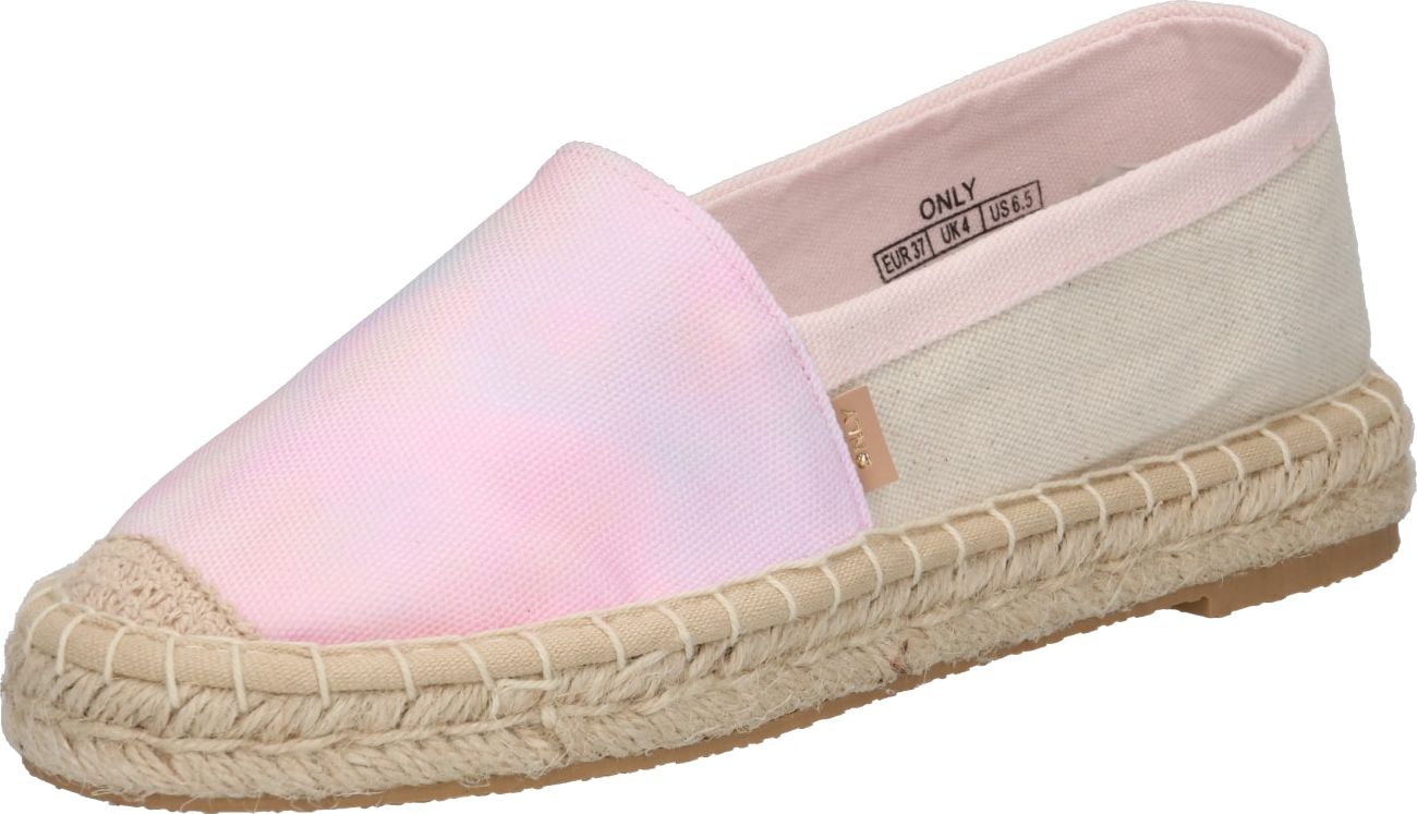 ONLY Espadrilky béžová / růžová