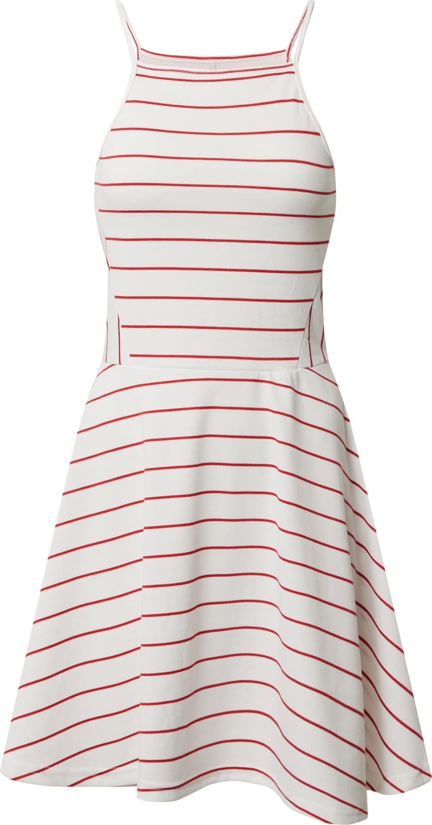 ONLY Letní šaty 'Loui' červená / bílá
