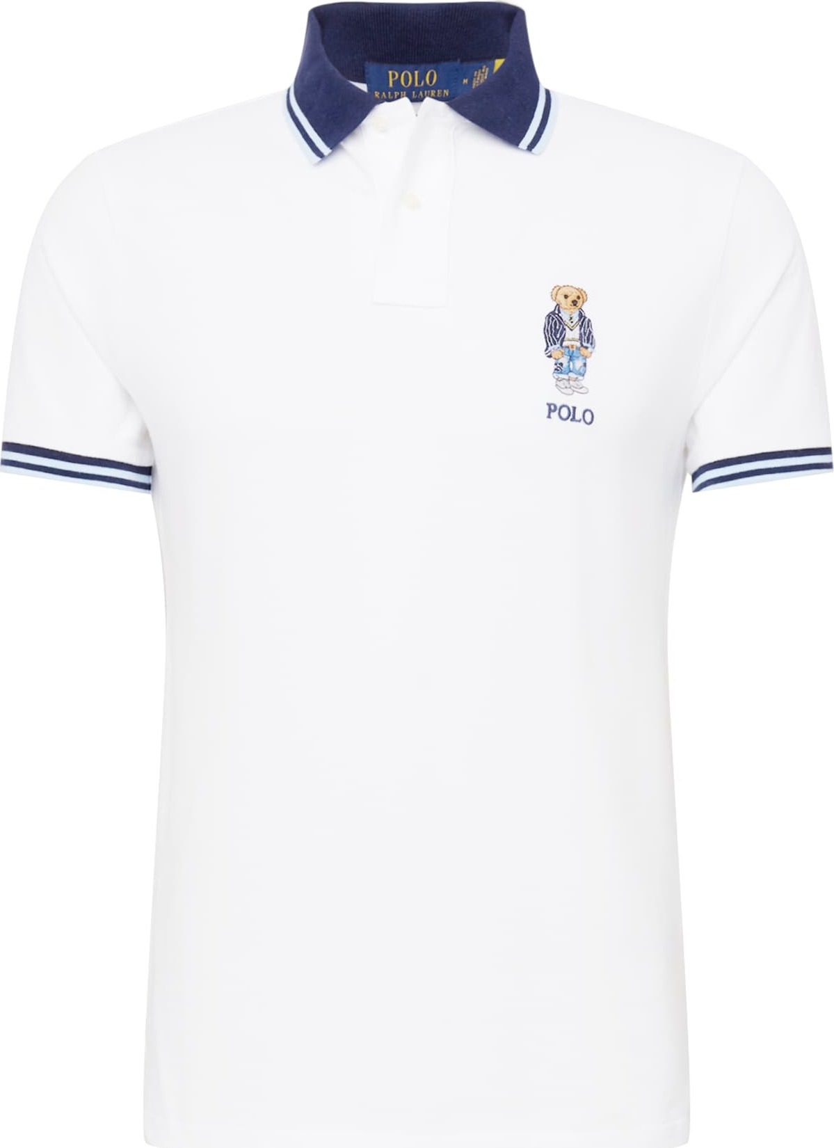 Polo Ralph Lauren Tričko námořnická modř / světlemodrá / hnědá / bílá