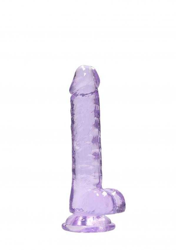 Realrock gelové dildo s přísavkou 19 cm fialové RealRock