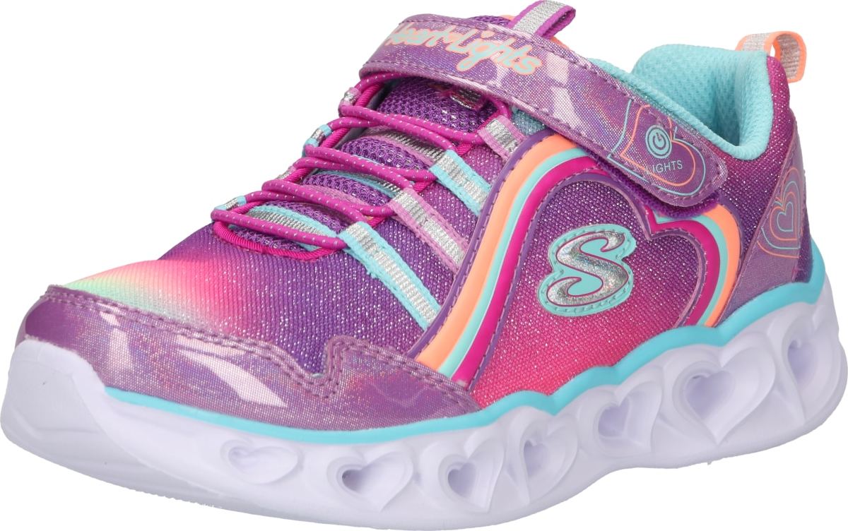 SKECHERS Tenisky aqua modrá / tmavě fialová / oranžová / malinová