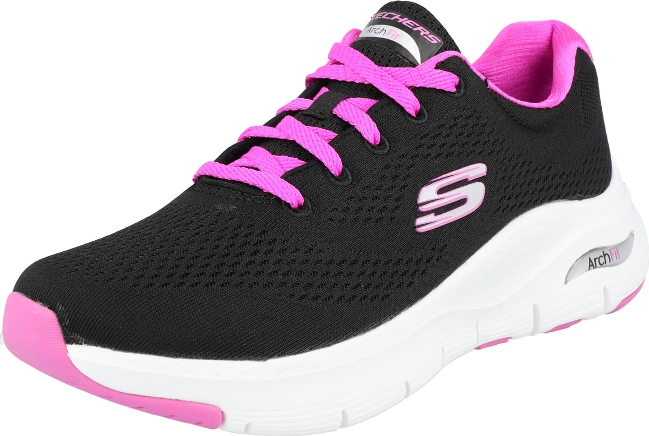 SKECHERS Tenisky pink / černá / bílá