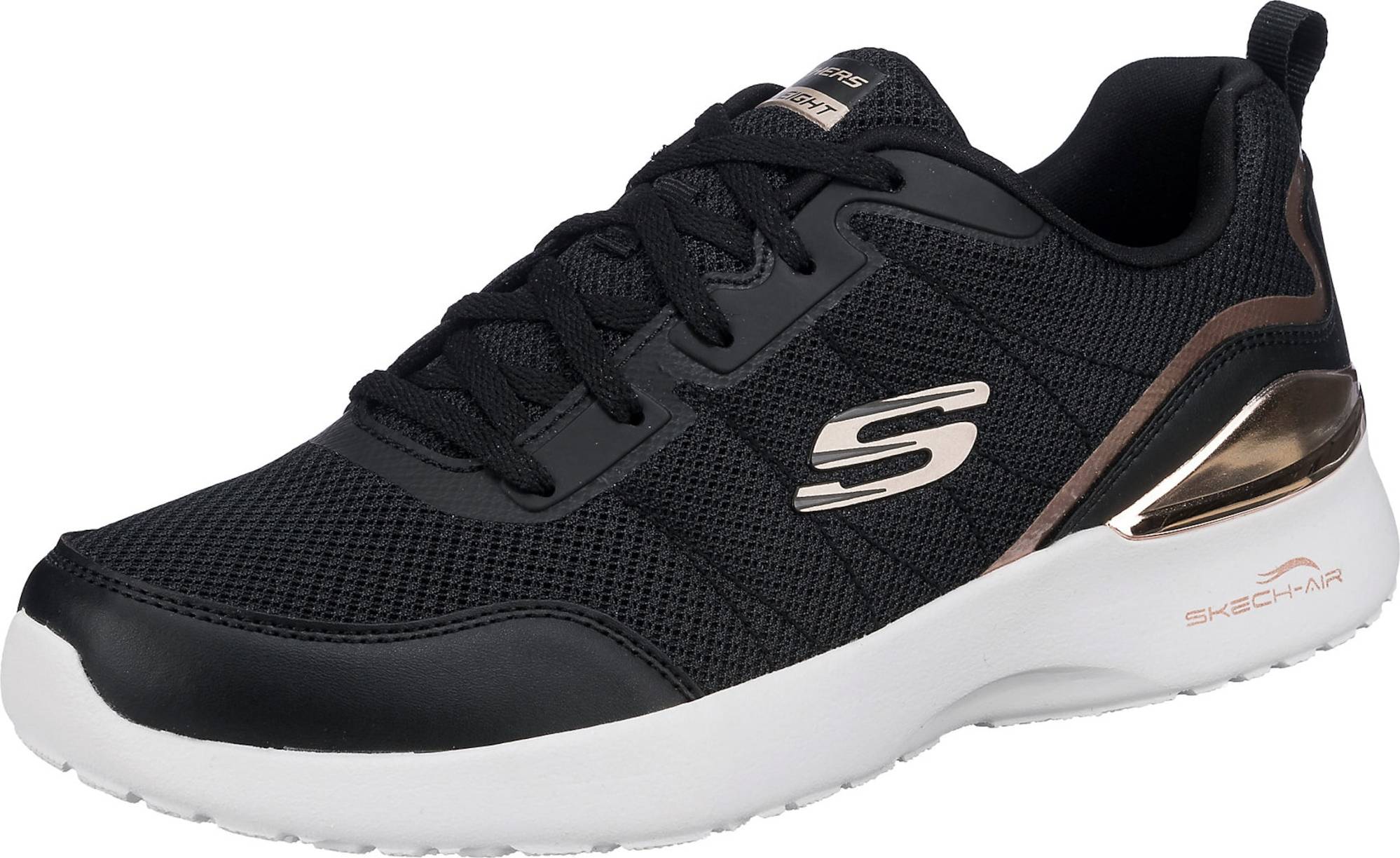 SKECHERS Tenisky růžově zlatá / černá