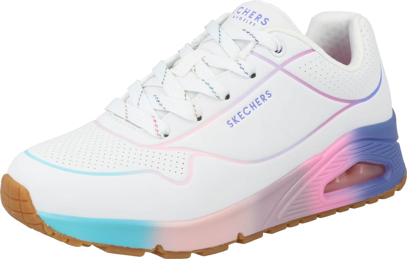 SKECHERS Tenisky světlemodrá / fialová / pink / offwhite