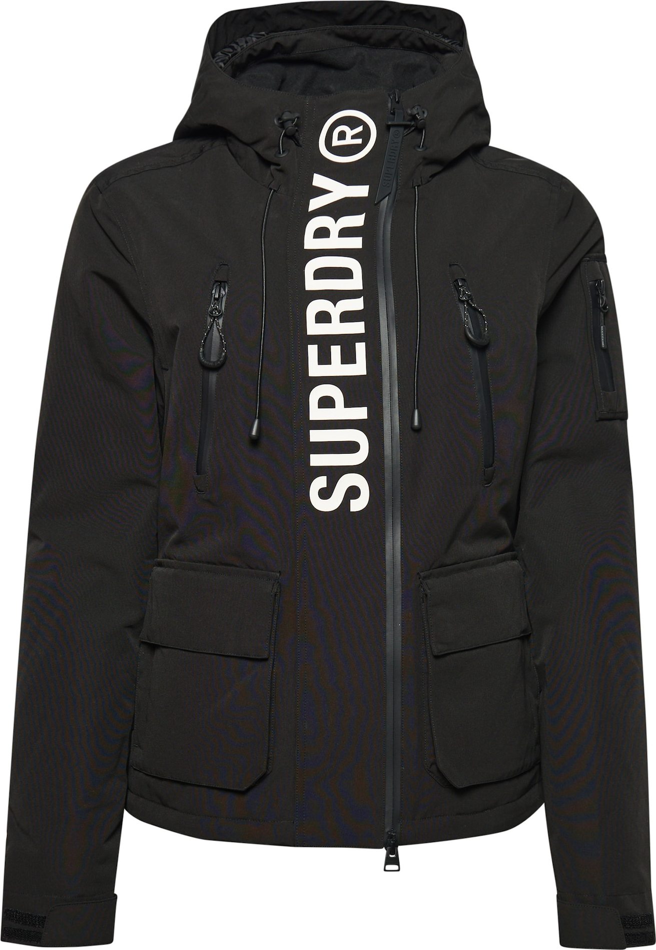 Superdry Přechodná bunda 'Ultimate SD' černá / bílá