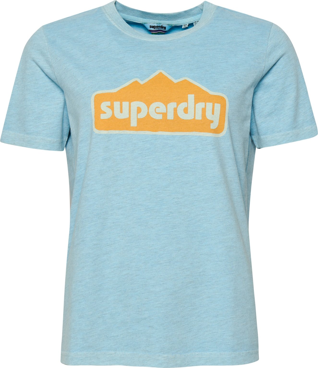 Superdry Tričko světlemodrá / oranžová / bílá