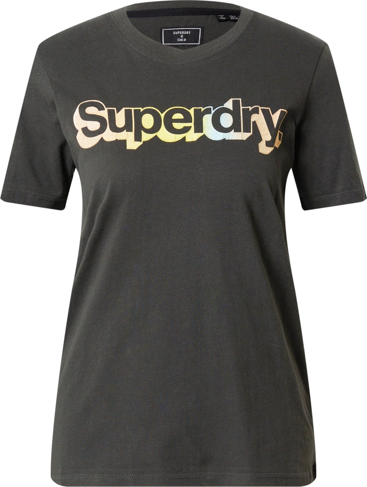 Superdry Tričko 'Vintage Core Logo' světlemodrá / žlutá / broskvová / černá