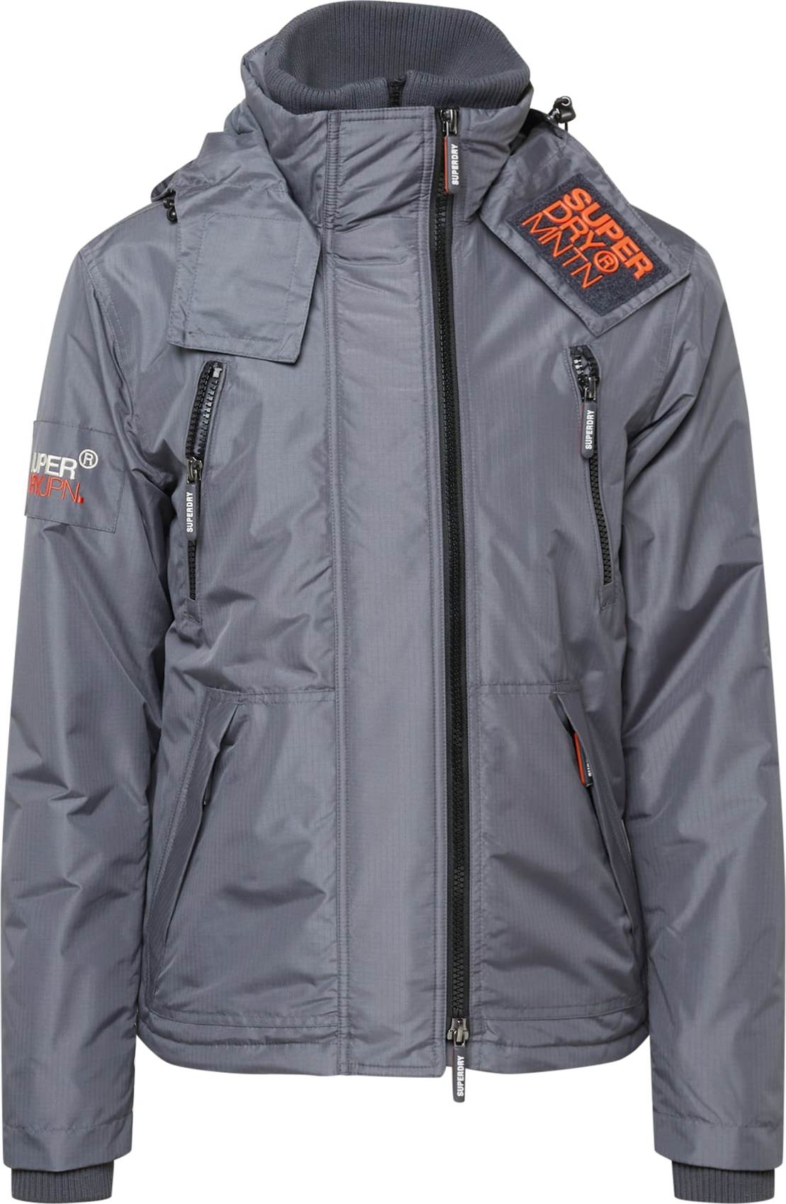 Superdry Zimní bunda 'Mountain' antracitová / oranžová