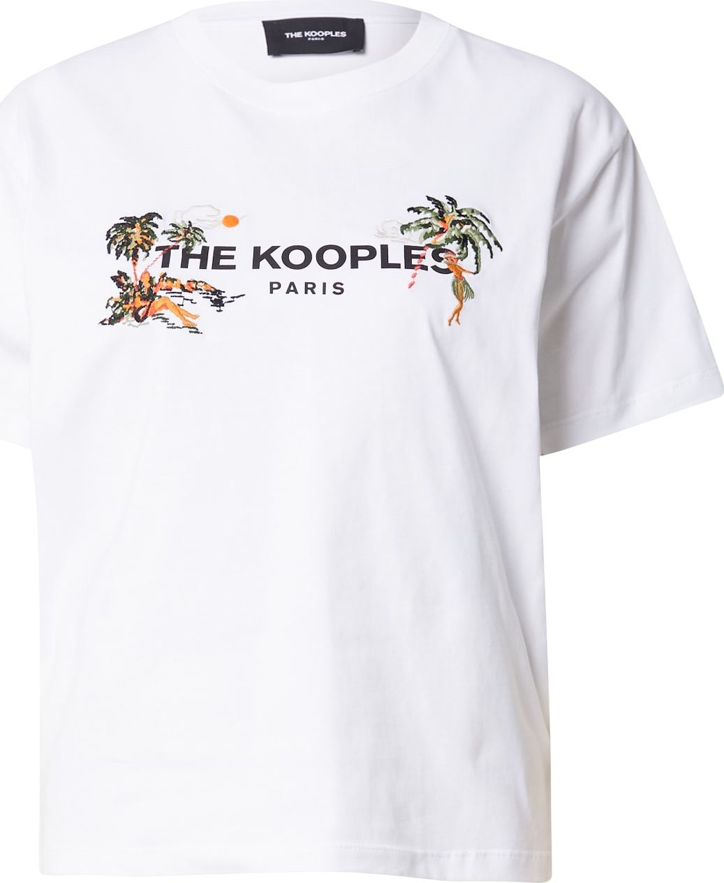 The Kooples Tričko pastelově zelená / tmavě zelená / jasně oranžová / černá / bílá