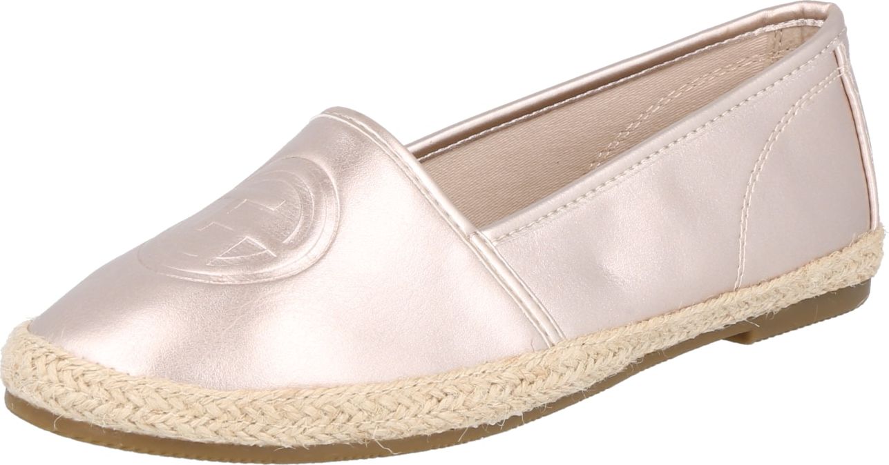 TOM TAILOR Espadrilky béžová / stříbrně šedá