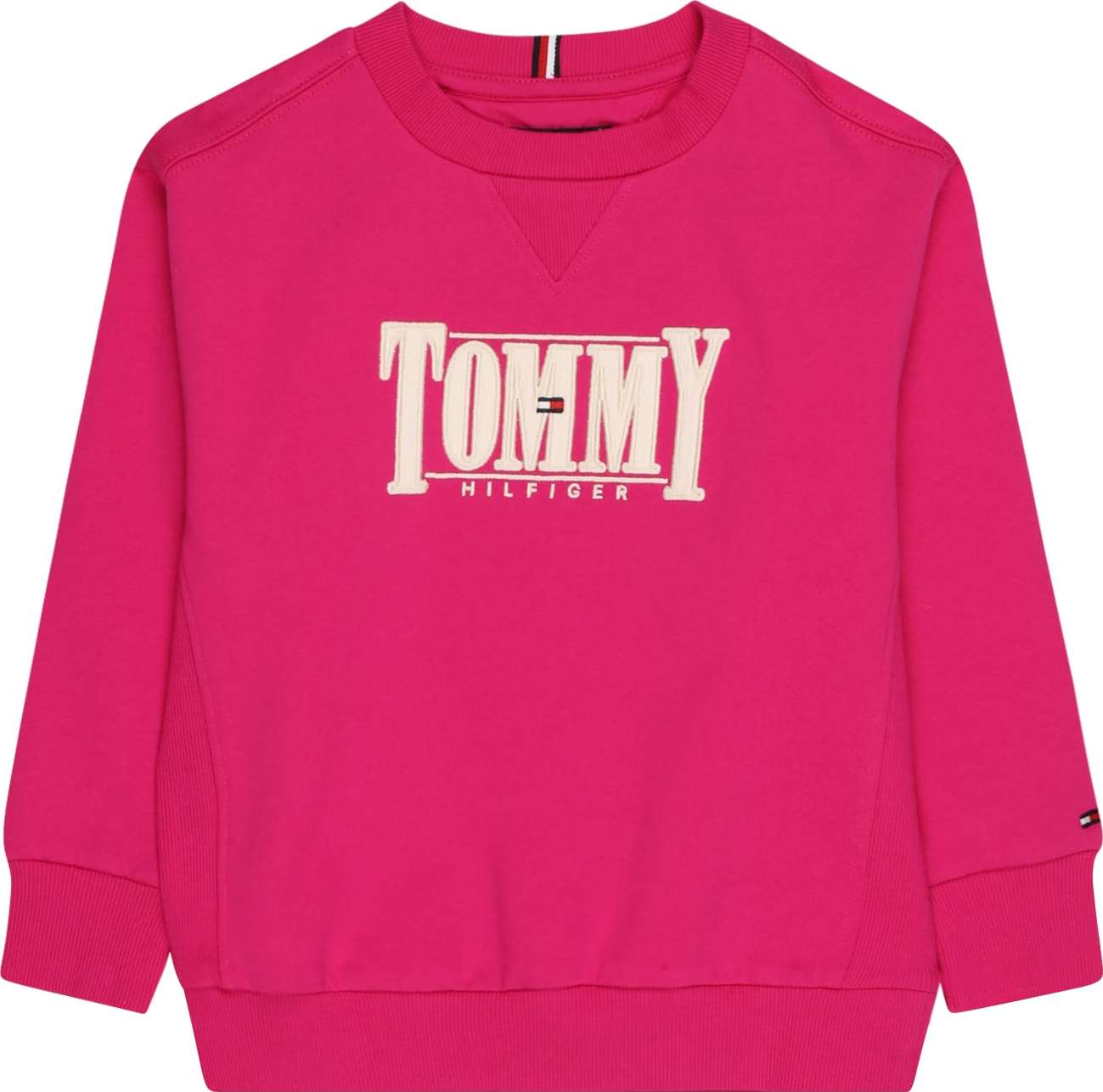 TOMMY HILFIGER Mikina béžová / tmavě růžová