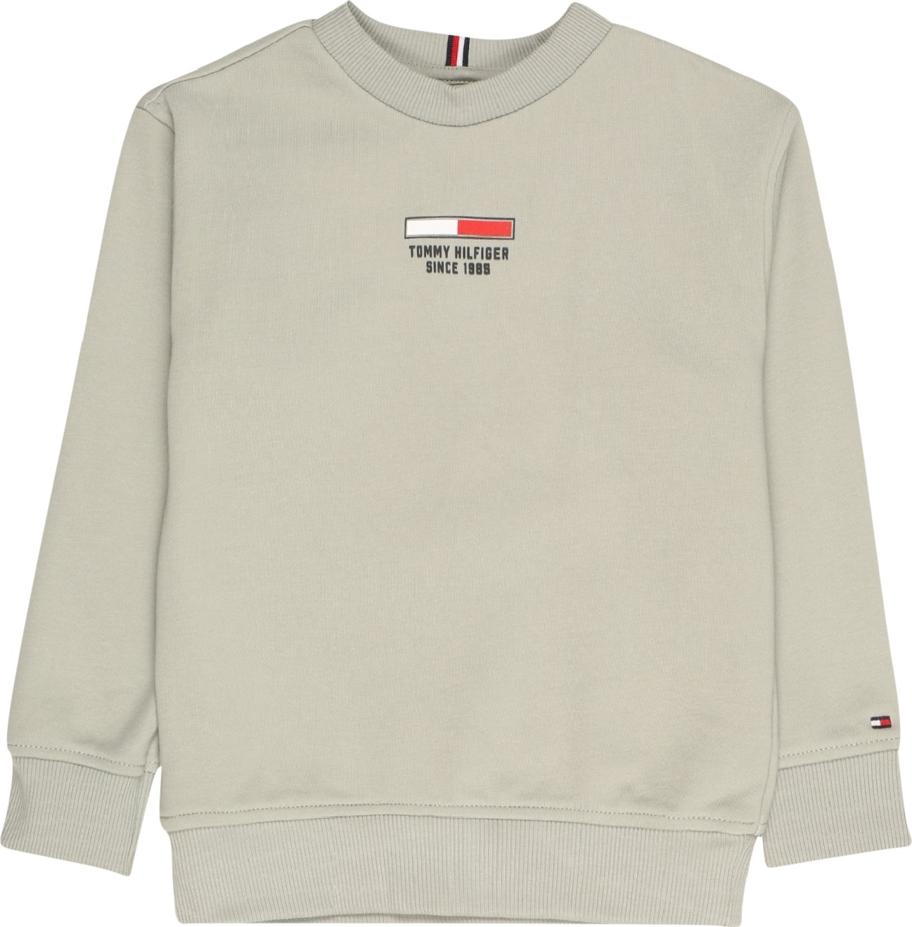 TOMMY HILFIGER Mikina kámen / červená / bílá