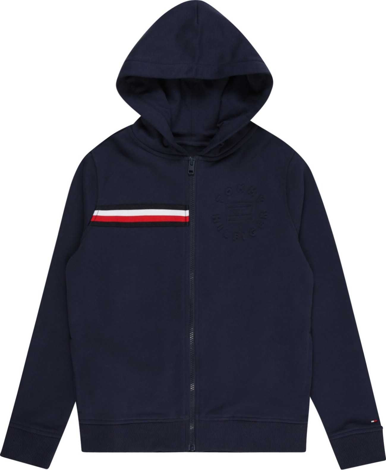 TOMMY HILFIGER Mikina námořnická modř / červená / černá / bílá