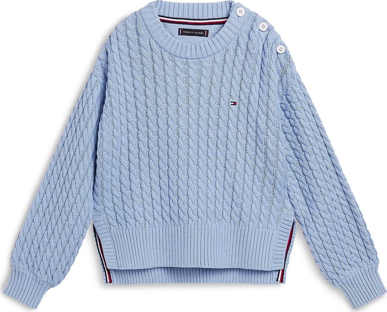 TOMMY HILFIGER Svetr námořnická modř / světlemodrá / červená / bílá