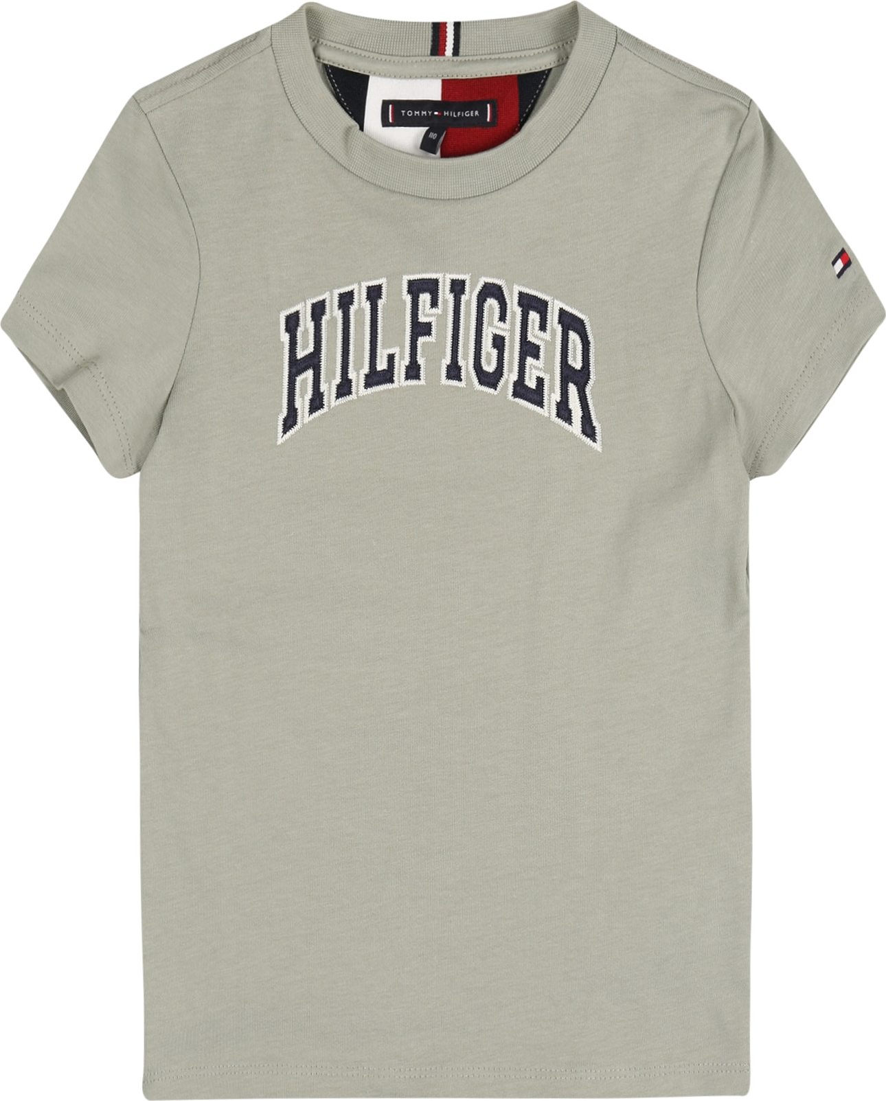 TOMMY HILFIGER Tričko námořnická modř / pastelově zelená / červená / bílá