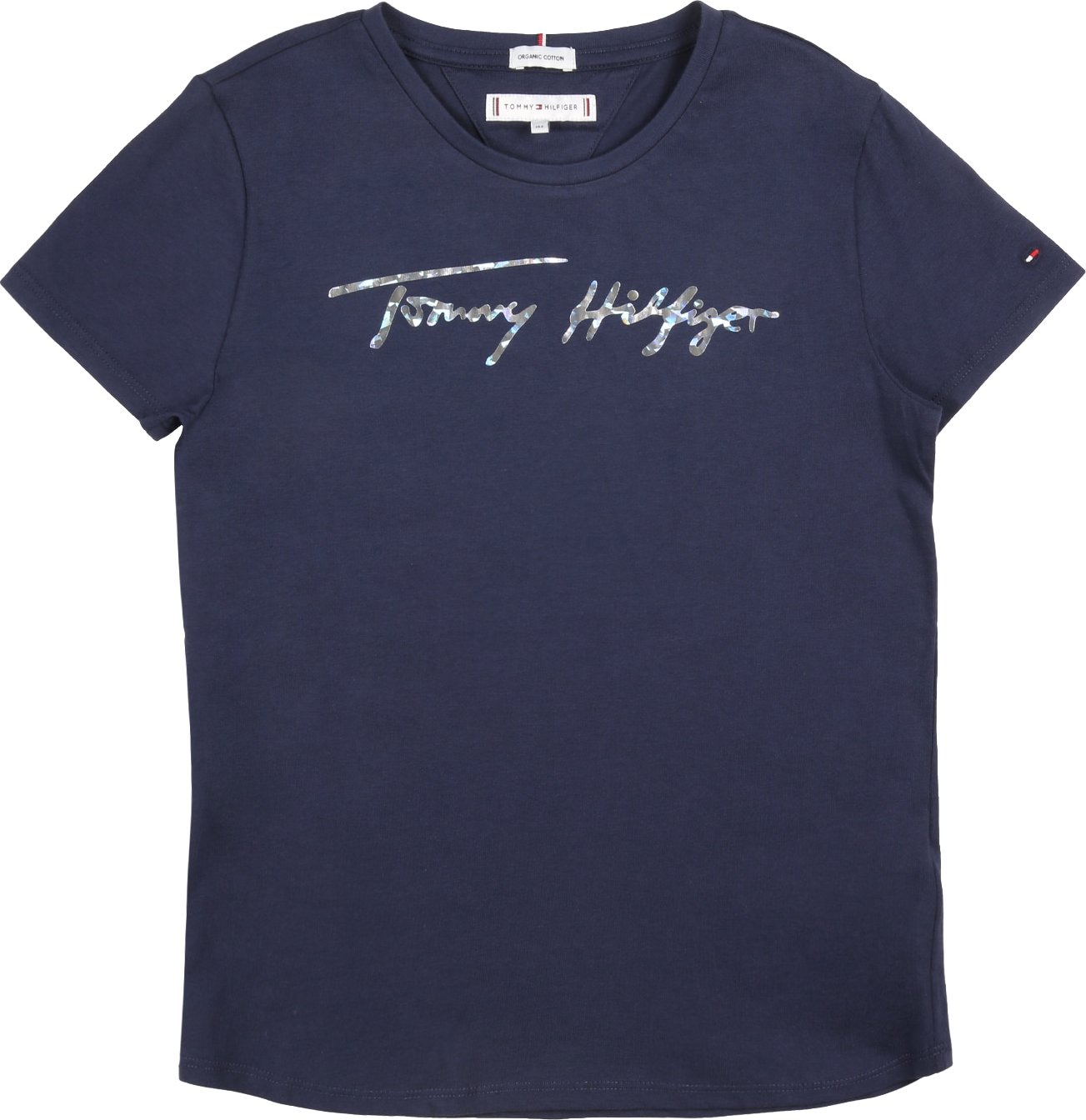 TOMMY HILFIGER Tričko námořnická modř / tyrkysová / šedá / bílá