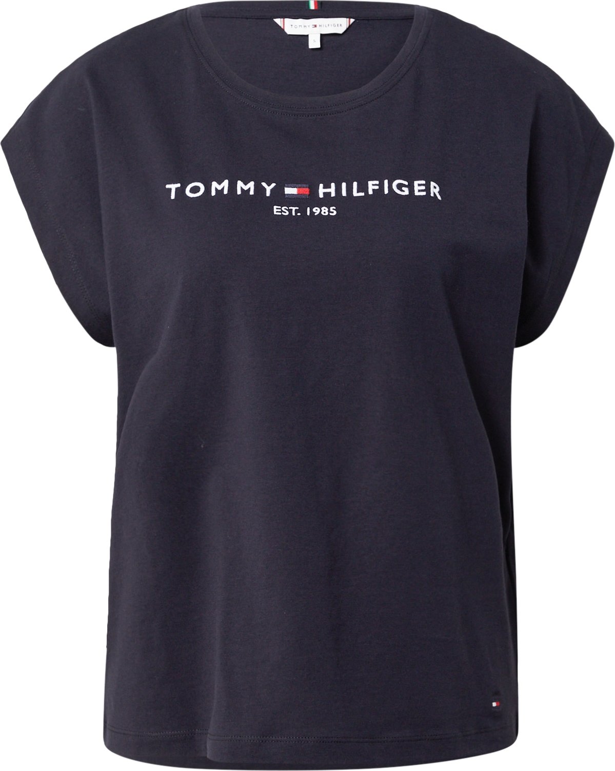 TOMMY HILFIGER Tričko tmavě modrá / ohnivá červená / bílá