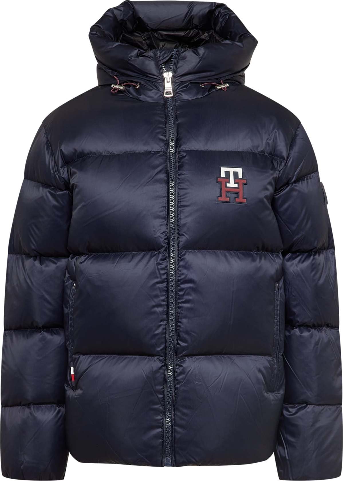 TOMMY HILFIGER Zimní bunda námořnická modř / červená třešeň / bílá