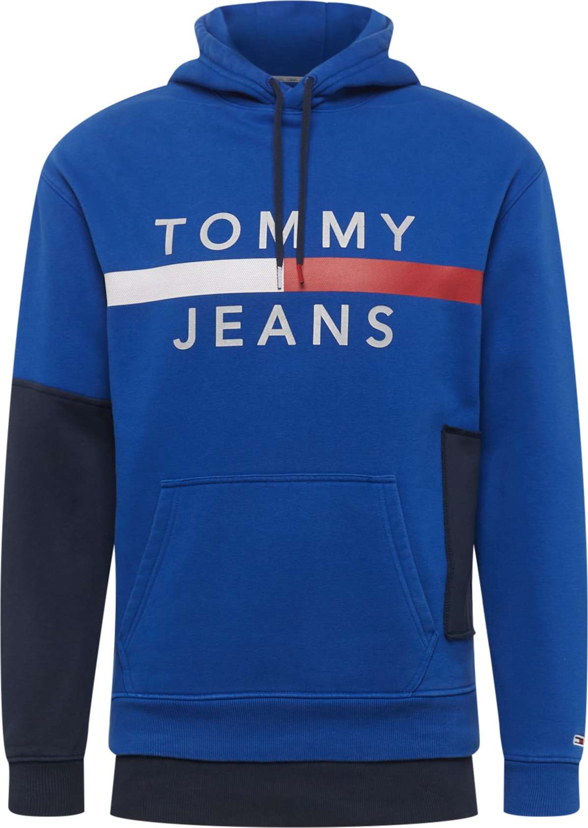 Tommy Jeans Mikina modrá / námořnická modř / červená / bílá