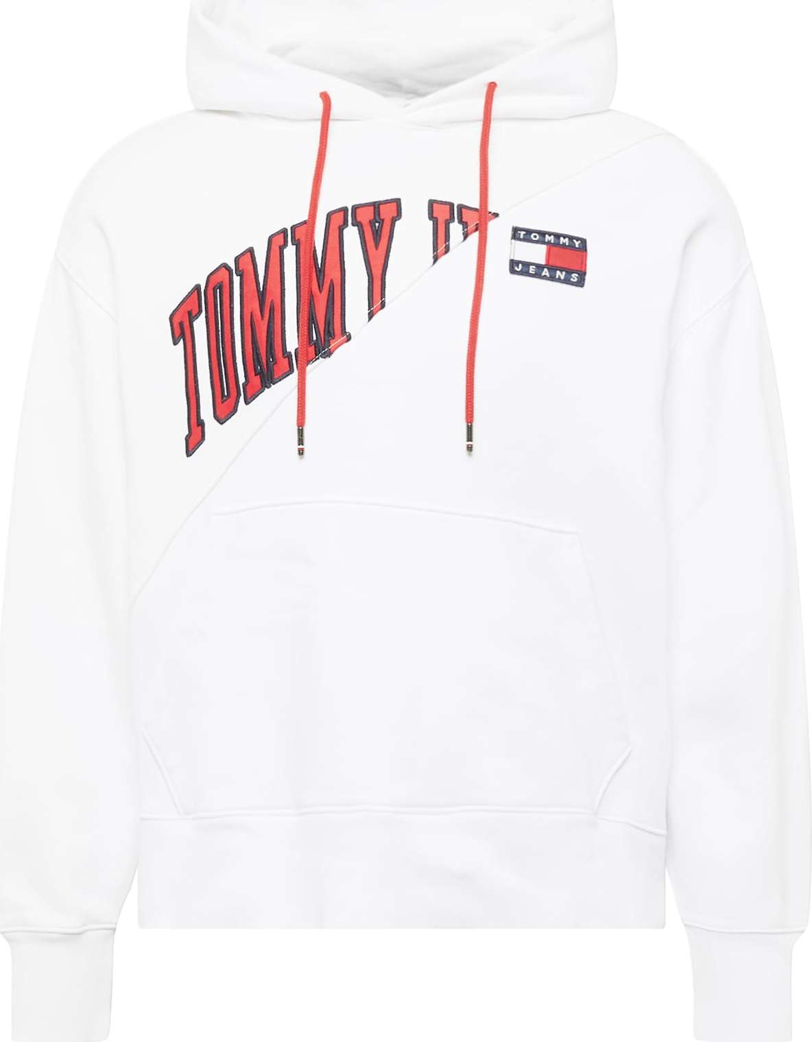 Tommy Jeans Mikina námořnická modř / červená / bílá