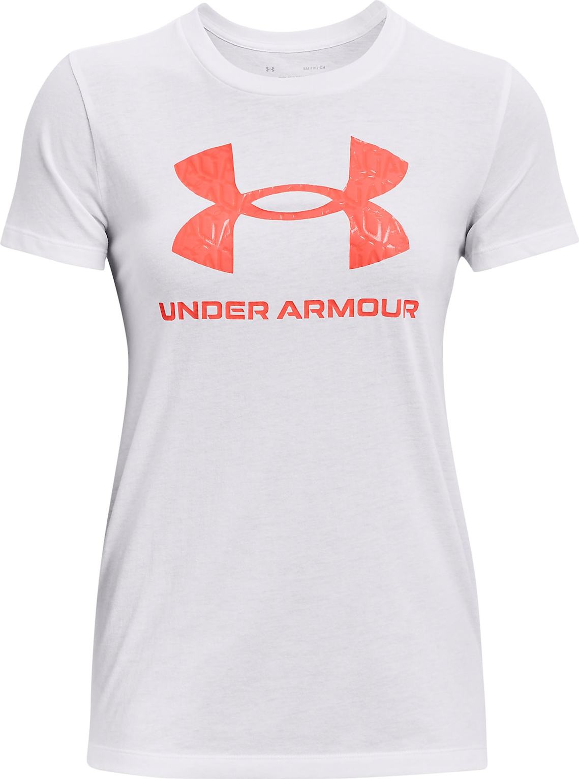 UNDER ARMOUR Funkční tričko korálová / bílá