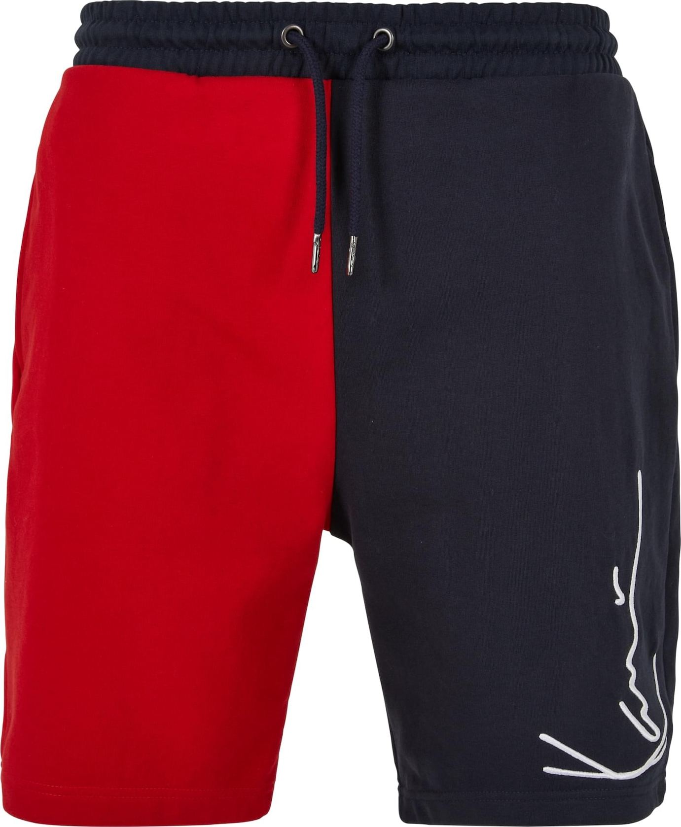 Urban Classics Kalhoty námořnická modř / červená / bílá