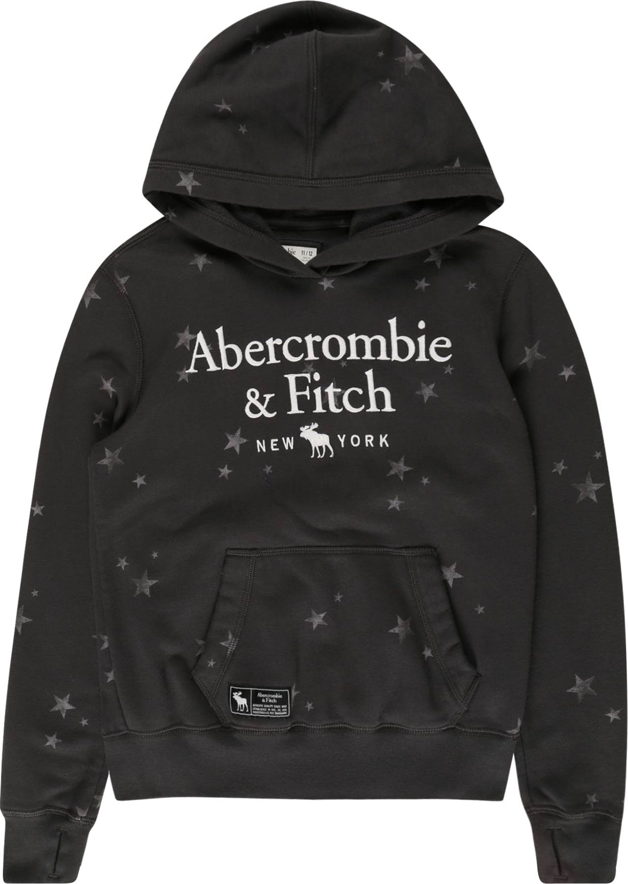 Abercrombie & Fitch Mikina čedičová šedá / bílá