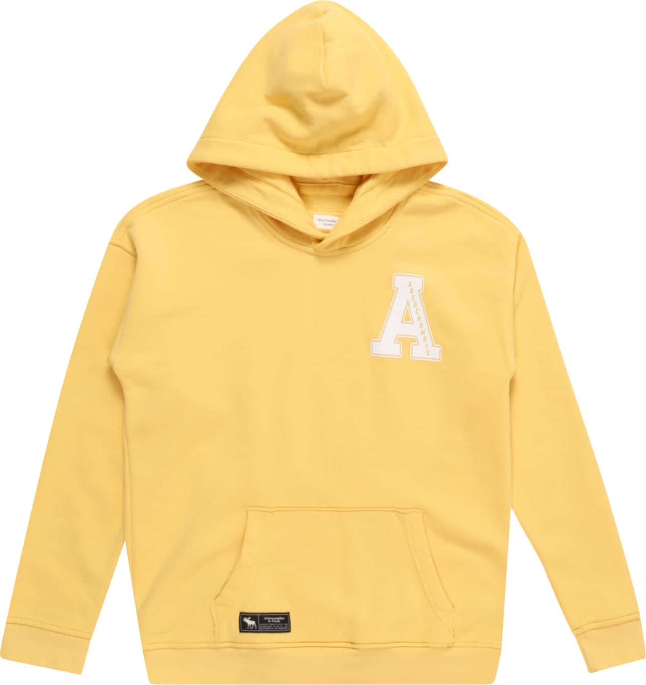 Abercrombie & Fitch Mikina limone / bílá