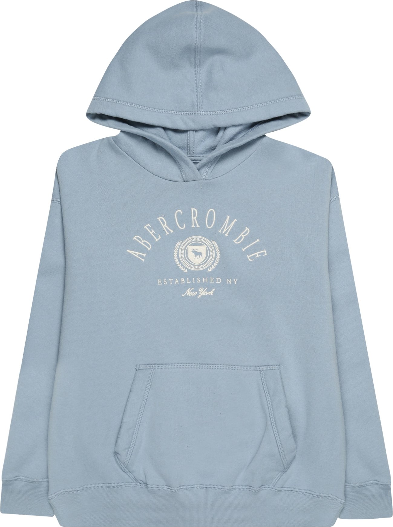 Abercrombie & Fitch Mikina pastelová modrá / bílá