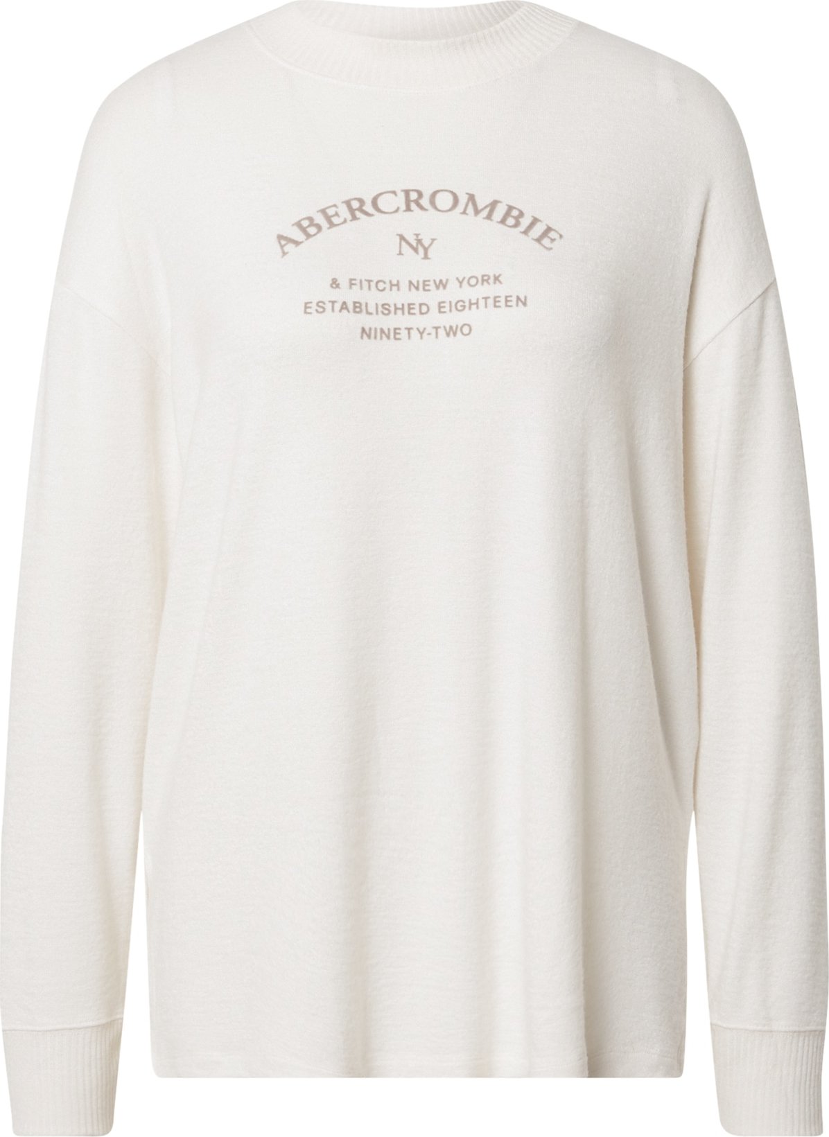 Abercrombie & Fitch Svetr hnědá / bílá