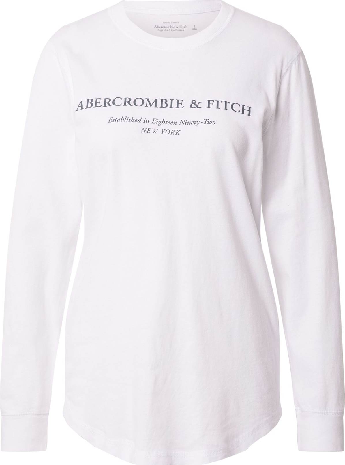 Abercrombie & Fitch Tričko černá / bílá