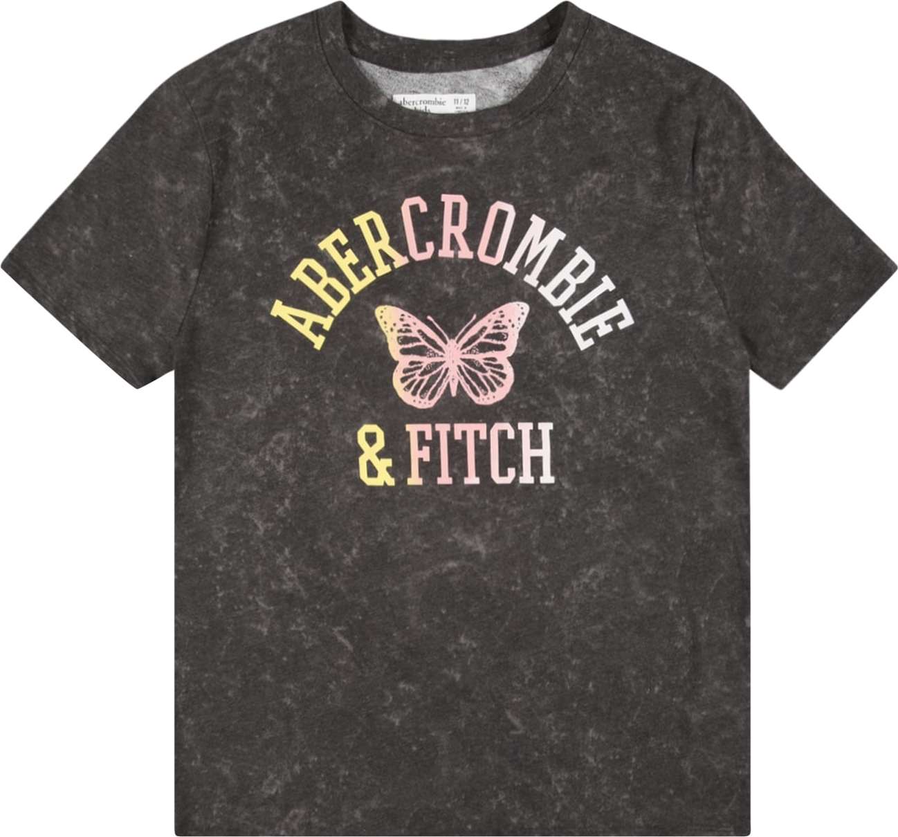 Abercrombie & Fitch Tričko světle žlutá / tmavě šedá / růžová / bílá