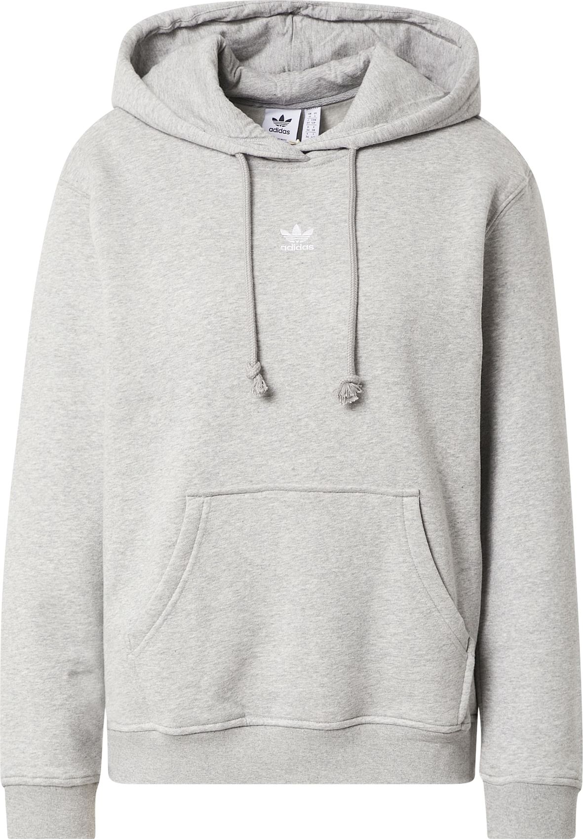 ADIDAS ORIGINALS Mikina šedý melír / bílá