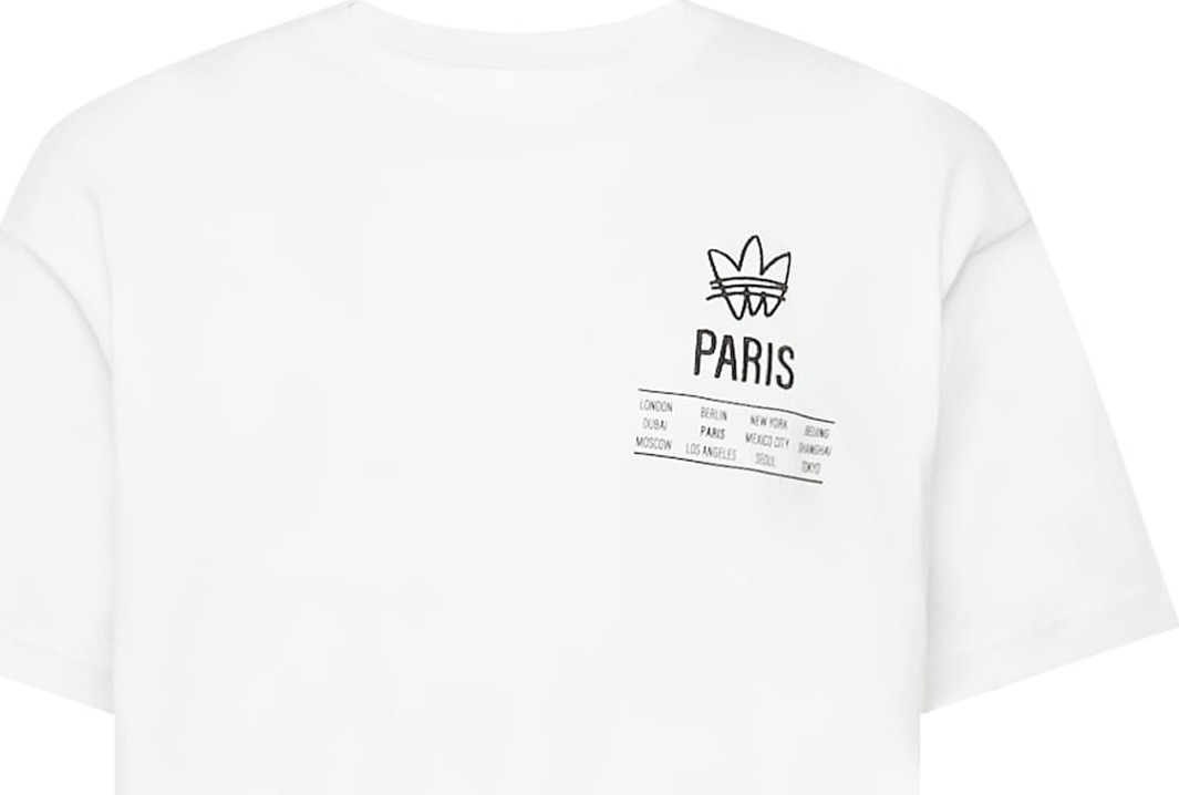 ADIDAS ORIGINALS Tričko 'PREM PARIS' černá / bílá