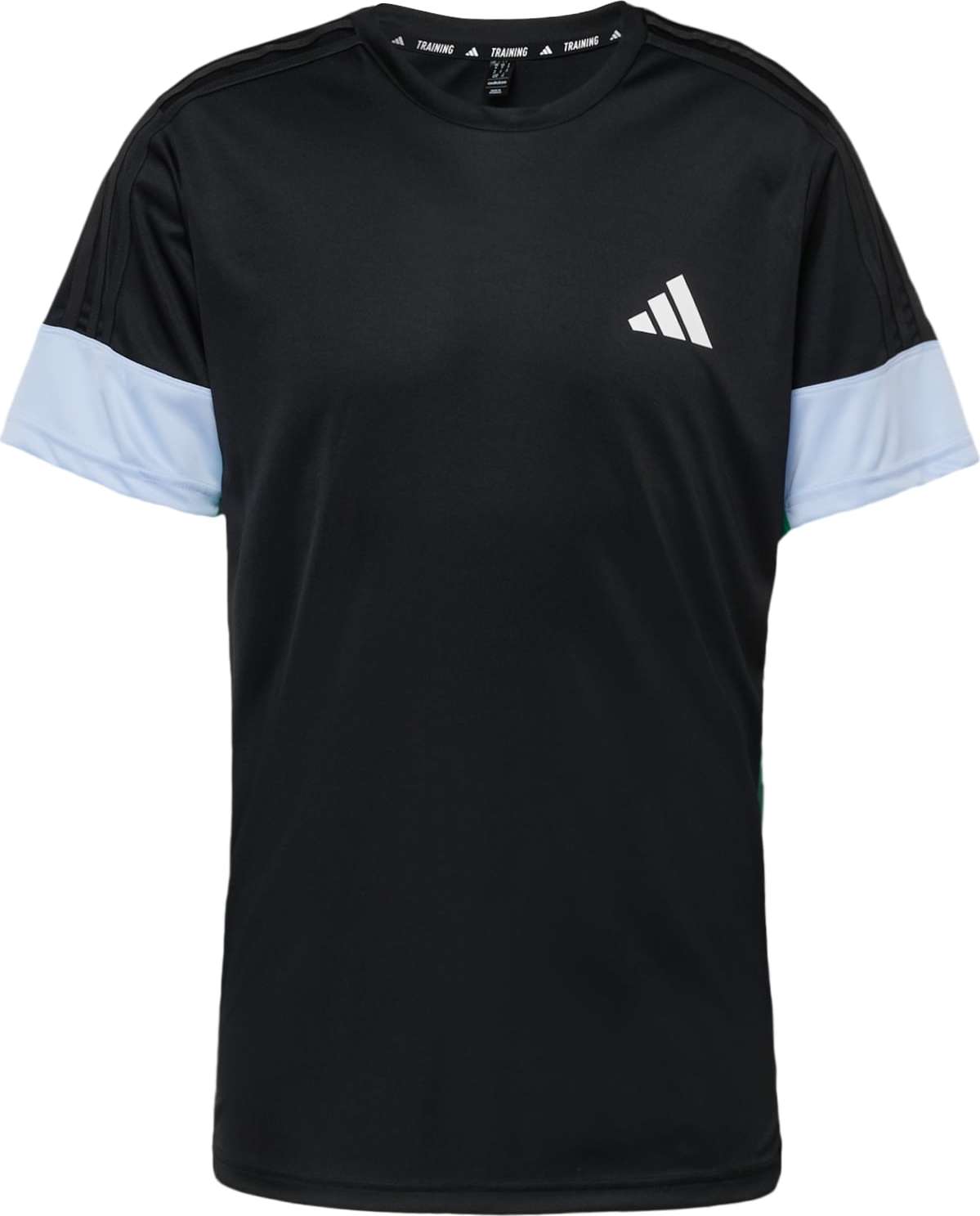 ADIDAS PERFORMANCE Funkční tričko světlemodrá / zelená / černá / bílá