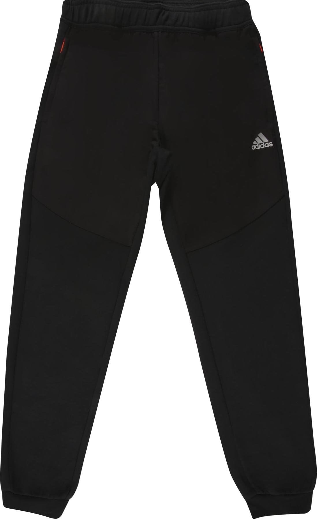 ADIDAS PERFORMANCE Sportovní kalhoty šedá / černá / bílá