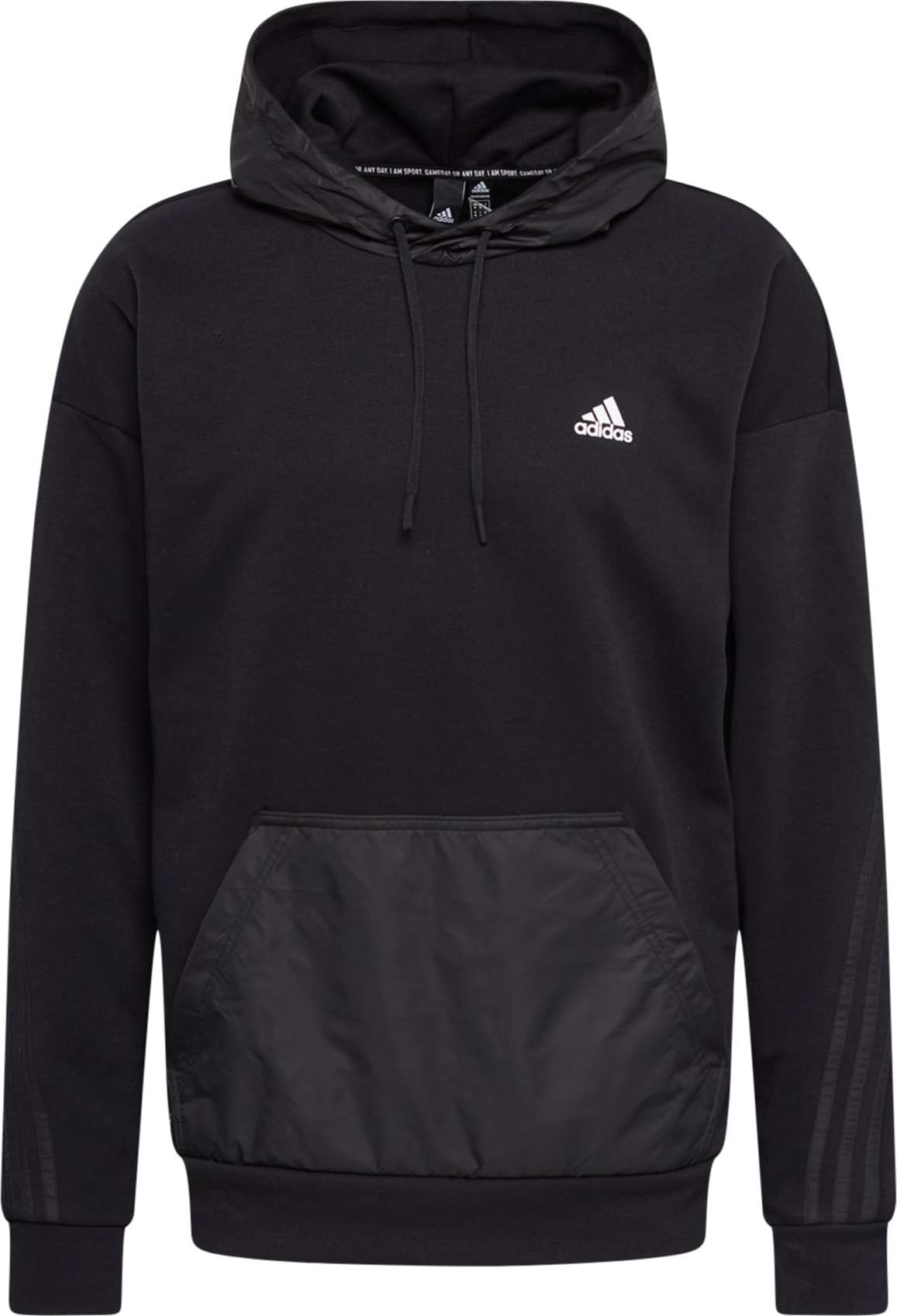 ADIDAS PERFORMANCE Sportovní mikina černá / bílá