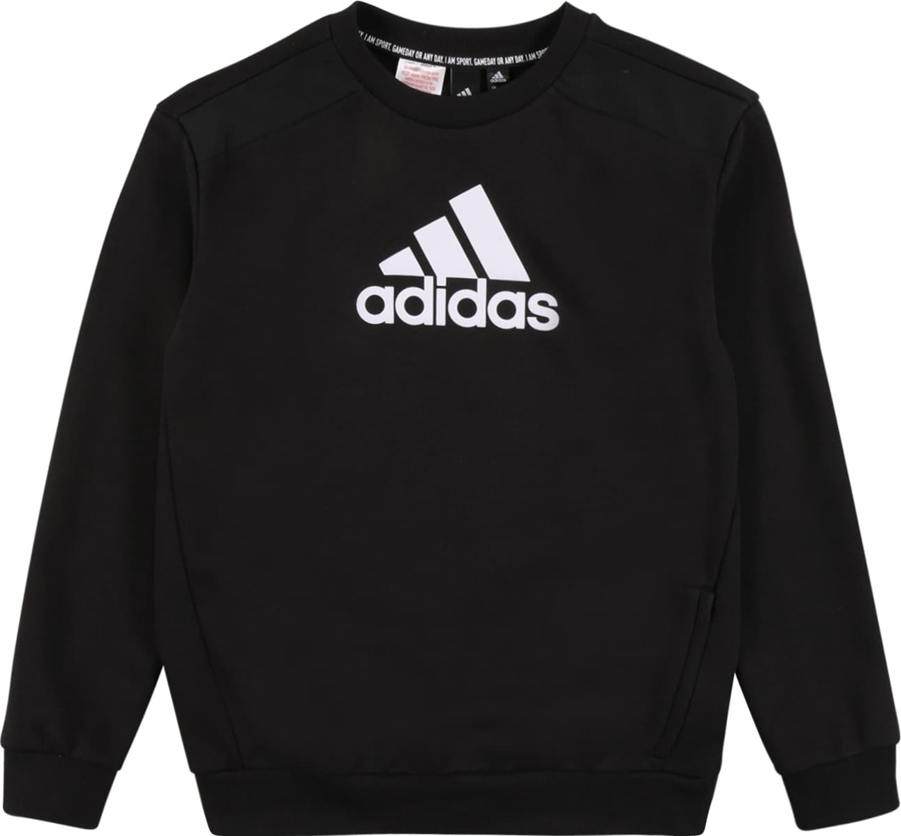 ADIDAS PERFORMANCE Sportovní mikina černá / bílá