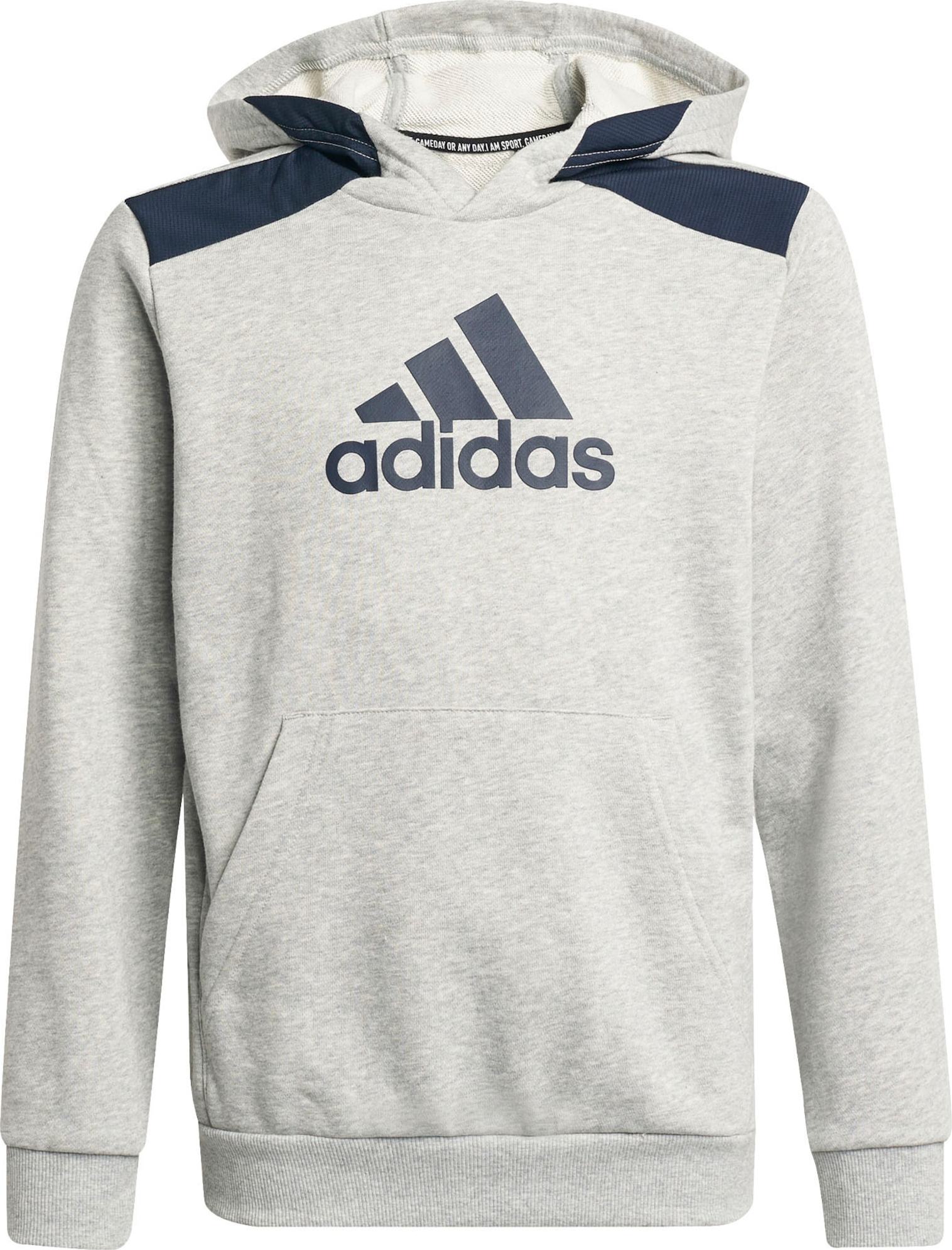 ADIDAS PERFORMANCE Sportovní mikina světle šedá / černá