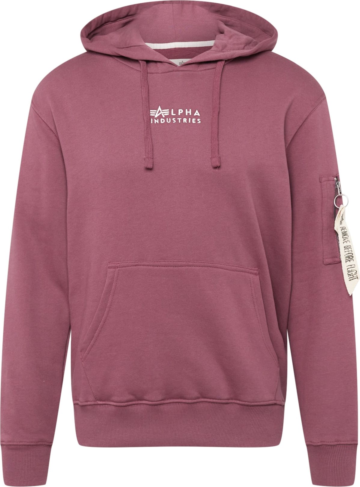 ALPHA INDUSTRIES Mikina burgundská červeň / barva bílé vlny