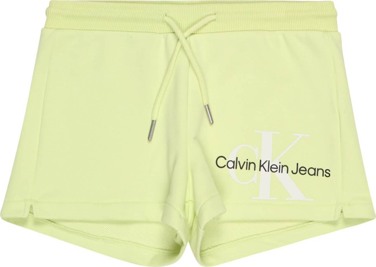 Calvin Klein Jeans Kalhoty zelená / černá / bílá