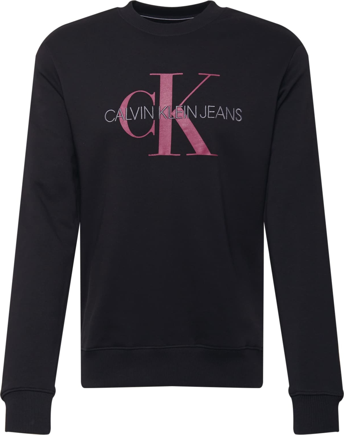 Calvin Klein Jeans Mikina fialová / černá