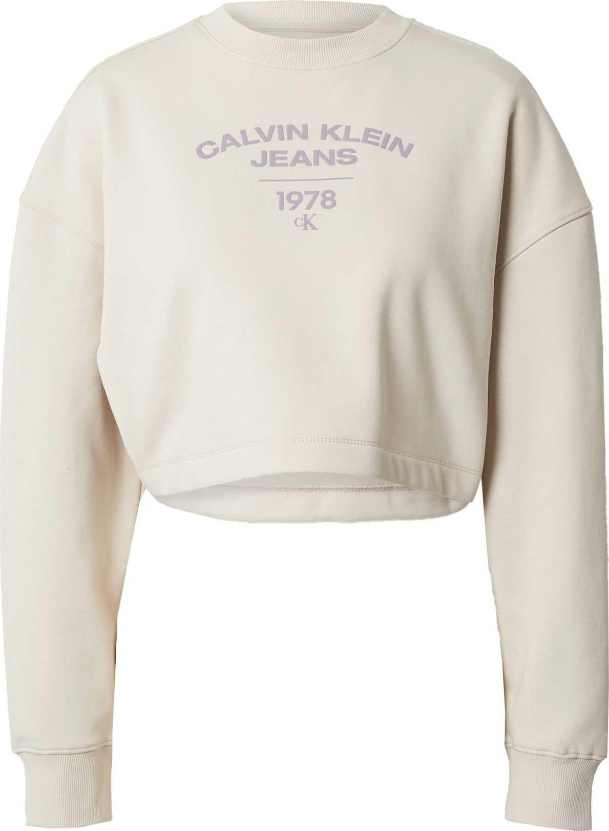 Calvin Klein Jeans Mikina krémová / lenvandulová