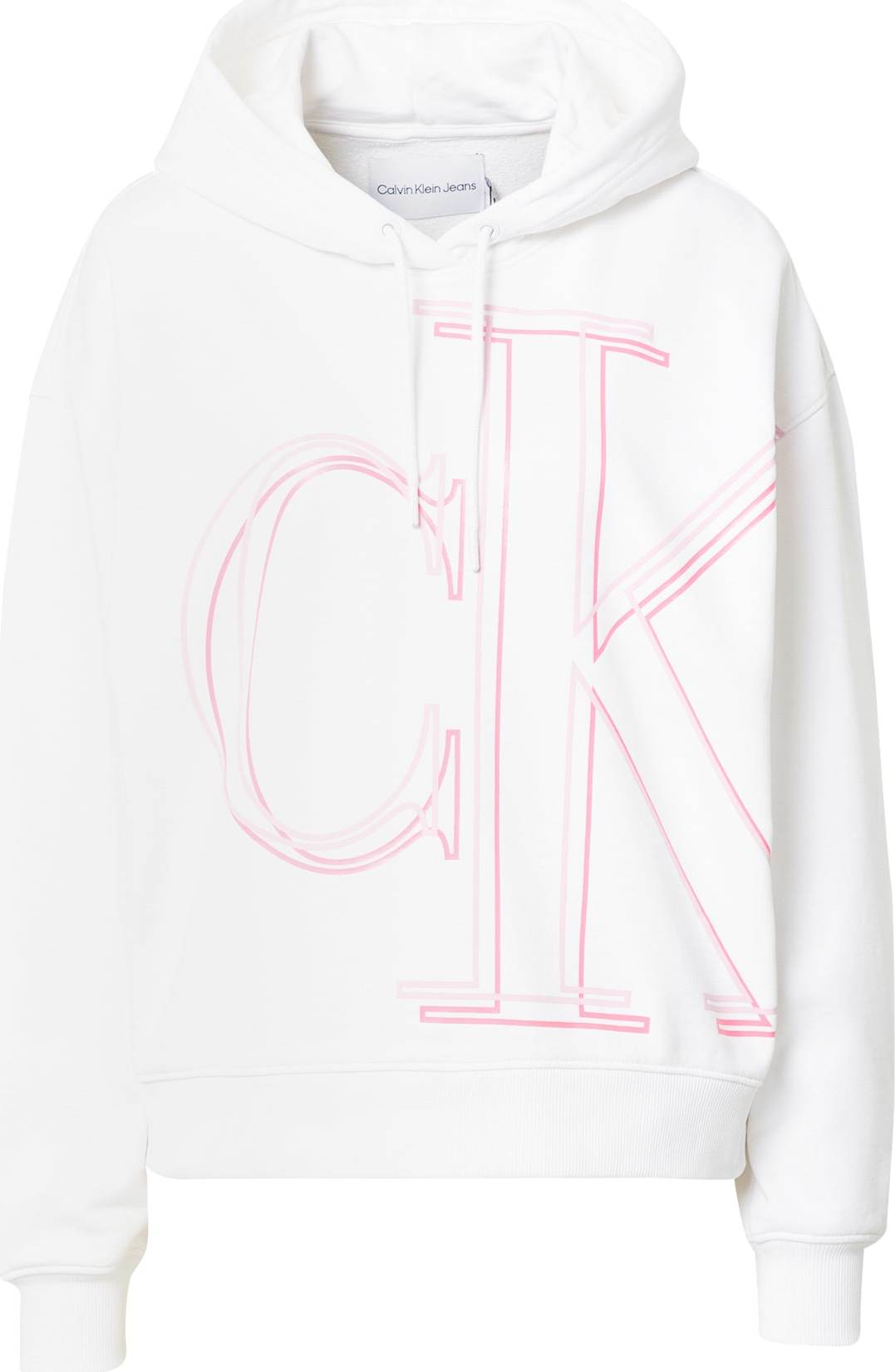 Calvin Klein Jeans Mikina růžová / světle růžová / bílá