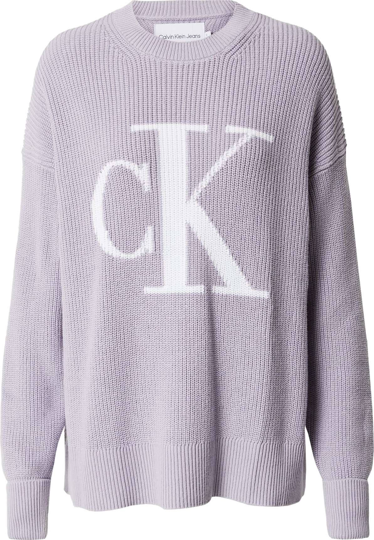 Calvin Klein Jeans Svetr šeříková / offwhite